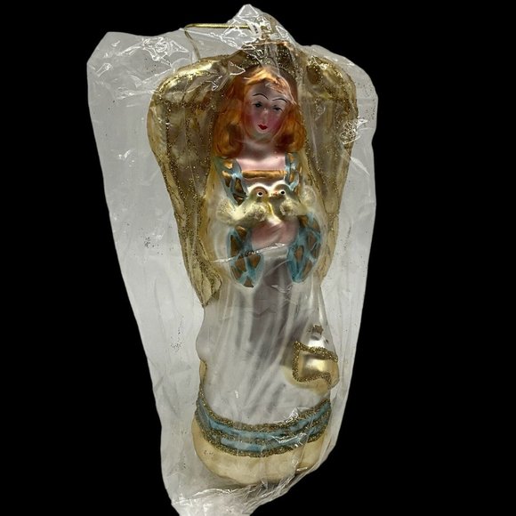 Mercury Glass 9.5 Inch Angel Ornament/Figurine Vintage  Mervyns NOS Collectible - Picture 5 of 15